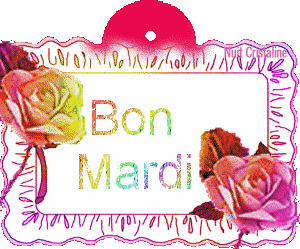 Gif animé Bon mardi cadre